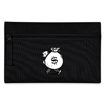 homme d'argent sac idée cadeau grand terrain Cartoon - Trousse - noir - Devant