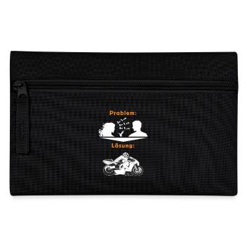 MD - Biker Shirt - Problem Frau BLA BLA BLA - - Federtasche - Schwarz - Vorne