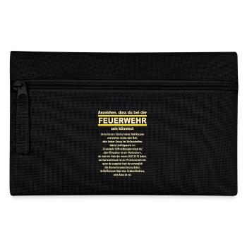 Anzeichen das du bei der Feuerwehr sein könntest - Federtasche - Schwarz - Vorne