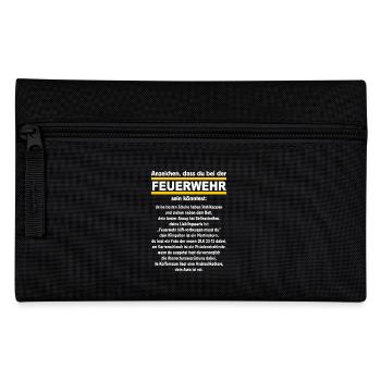 FWD - Anzeichen dass du bei der Feuerwehr sein - Federtasche - Schwarz - Vorne