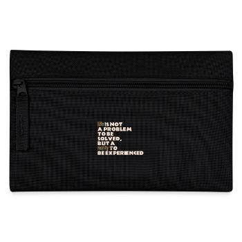 La vie est pas un problème ... - imagées - Life Quotes - Trousse - noir - Devant