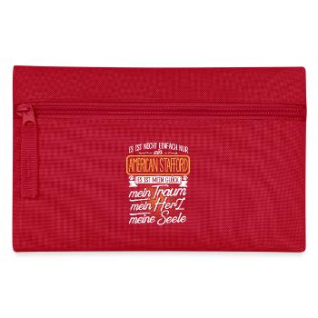 AMERICAN-STAFFORD -Traum - Federtasche - Rot - Vorne