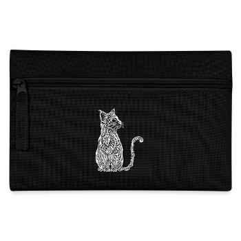 Chat Tribal blanc - Trousse - noir - Devant