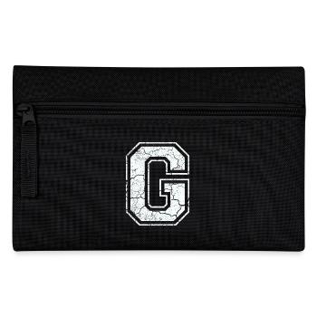 Letter G in white in the used look - Pencil Case - black - Front