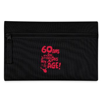 60 ans fais pas mon age anniversaire - Trousse - noir - Devant