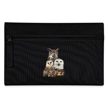 Owls - Pencil Case - black - Front