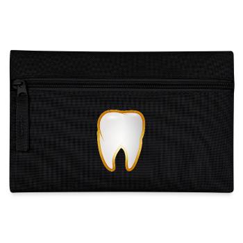 Une dent dans le cadre doré style de dent d’or - Trousse - noir - Devant