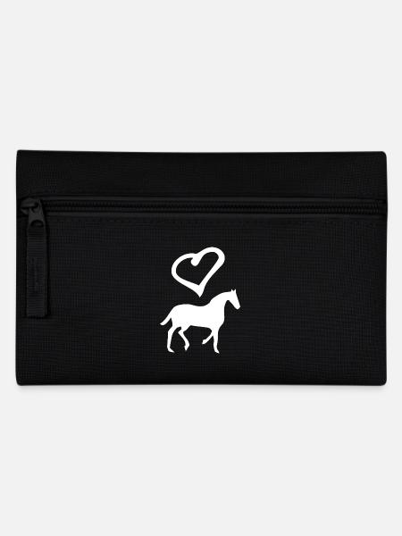 Pferd - Federtasche - Schwarz