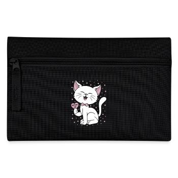 Birthday Girl Cute Cat Birthday Party Confetti - Pencil Case - black - Front