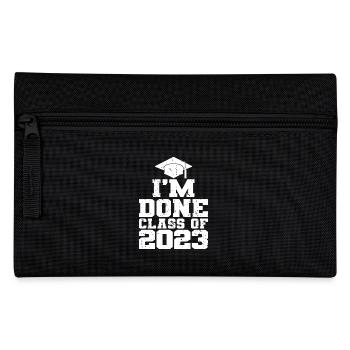 Ich bin fertig Klasse von 2023 Abschlussfeier Geschenk - Federtasche - Schwarz - Vorne
