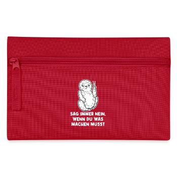 Faul Urwald Tier Faultier Statement Dschungel - Federtasche - Rot - Vorne