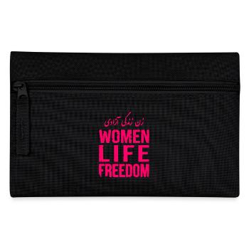 Women life freedom - Federtasche - Schwarz - Vorne