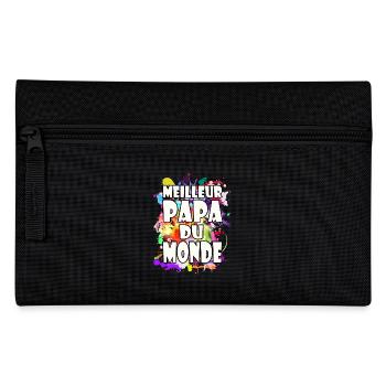 Cadeau fête des pères meilleur papa du monde - Trousse - noir - Devant