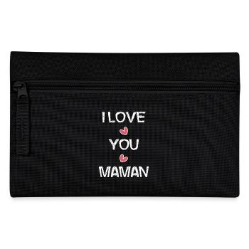 BONNE FÊTE MAMAN. MAMAN. FÊTE DES MÈRES. JE T'AIME - Trousse - noir - Devant