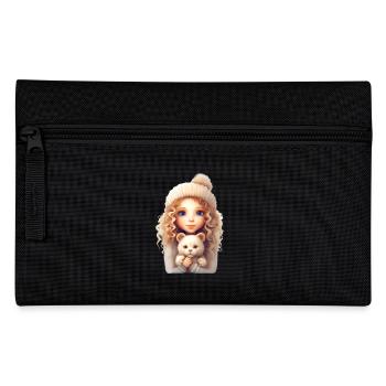 Fille avec chat - Trousse - noir - Devant