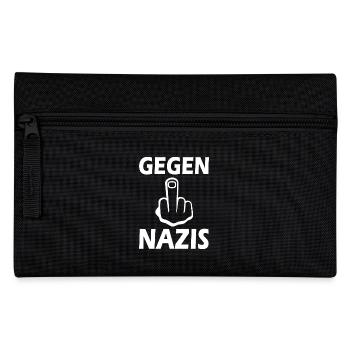 Gegen nazis - Federtasche - Schwarz - Vorne