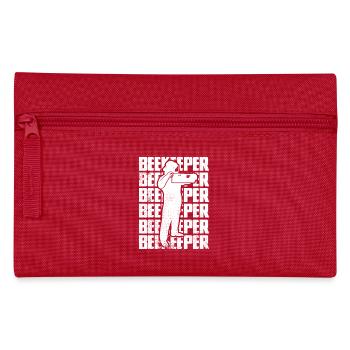 Lustiger Imker - Federtasche - Rot - Vorne