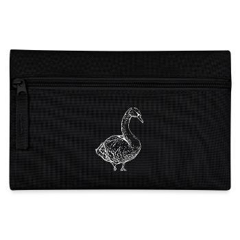 Swan White Duck Bird Goose - Pencil Case - black - Front