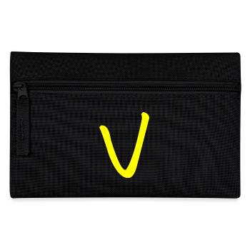 Buchstabe V - Federtasche - Schwarz - Vorne