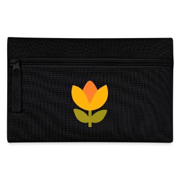 70er Jahre Blume gelb Muster Retro - Federtasche - Schwarz - Vorne