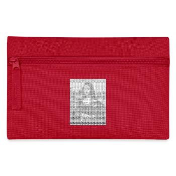 Mona Lisa - La Joconde - ASCII Art - Pixel - Trousse - rouge - Devant