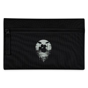 Drumset Silhouette Drums with Reflection - Pencil Case - black - Front