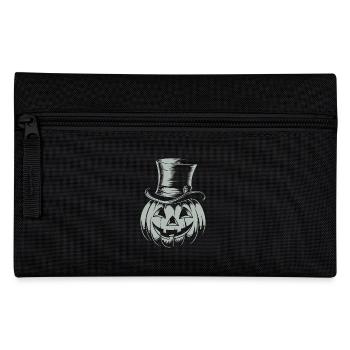 Halloweenkürbis mit Zylinder Strichzeichnung - Federtasche - Schwarz - Vorne