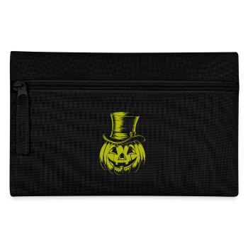 Halloweenkürbis mit Zylinder Strichzeichnung - Federtasche - Schwarz - Vorne