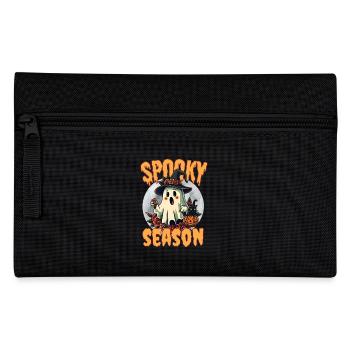 Gruselige Jahreszeit Kawaii Halloween Boo Geist - Federtasche - Schwarz - Vorne