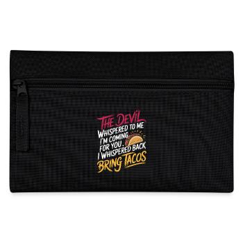 Devil Says "I'm Coming" I Say "Bring Tacos" 3 - Federtasche - Schwarz - Vorne