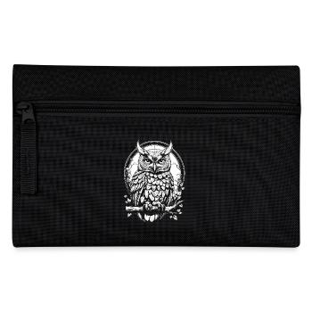 Owl on a branch - Pencil Case - black - Front
