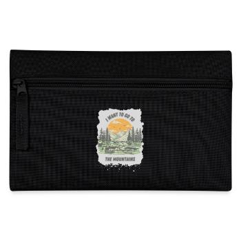 Mountains, I want to go to the mountains - Pencil Case - black - Front
