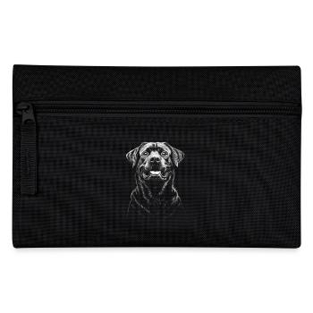 Rottweiler Portrait Chien Chien Sport Chien - Trousse - noir - Devant