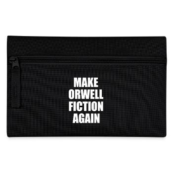 make orwell fiction again - Federtasche - Schwarz - Vorne