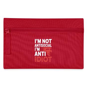 Not a fan of stupidity - Pencil Case - red - Front