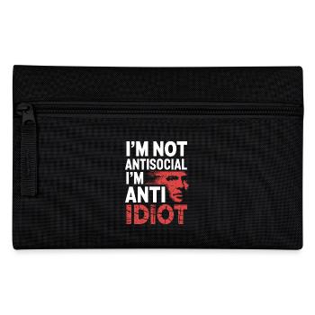 Not a fan of stupidity - Pencil Case - black - Front