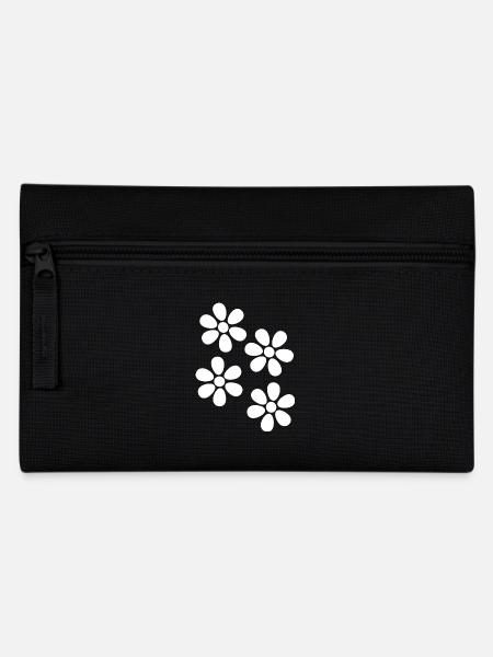Blume weiß weiße Blume Blumen Geschenk Weihnachten - Federtasche - Schwarz