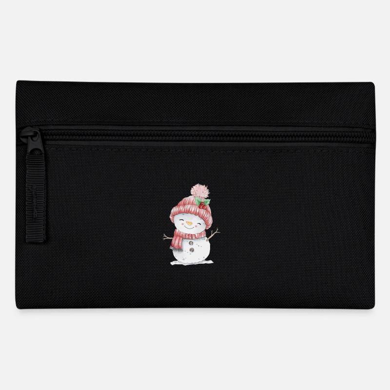 Cheerful snowman - Pencil Case - black
