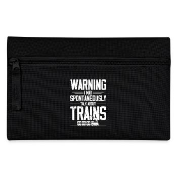 Train Lover Locomotive Model Railway - Pencil Case - black - Front