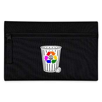 Paix Recyclage Signe de paix - Trousse - noir - Devant