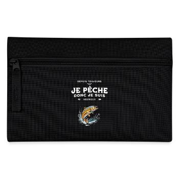 I fish therefore I am happy - Pencil Case - black - Front
