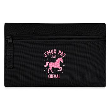 Équitation Humoristique - Cheval Rose - Trousse - noir - Devant