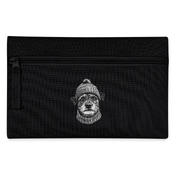Border Terrier Bobble Hat Dog Dog - Pencil Case - black - Front