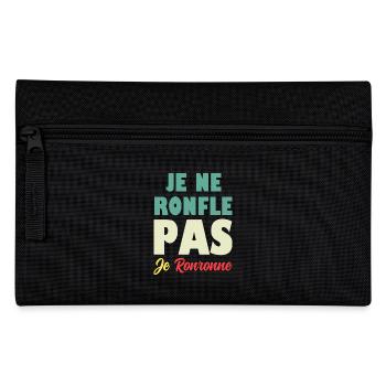 Je Ne Ronfle Pas Je Ronronne - Trousse - noir - Devant