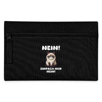 Nein einfach nur Nein, Geschenk Katzenliebhaber - Federtasche - Schwarz - Vorne