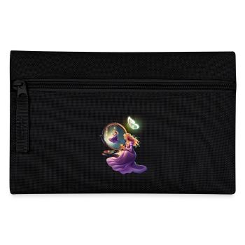 Prinzessin vor Spiegel - Federtasche - Schwarz - Vorne