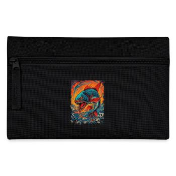 Monster-Fisch - Federtasche - Schwarz - Vorne