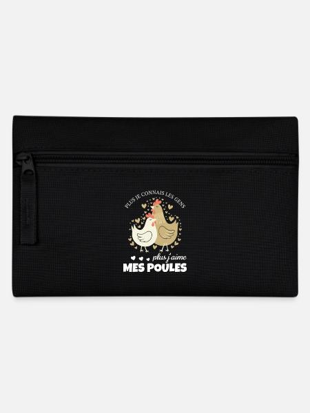 J'aime mes poules - Trousse - noir