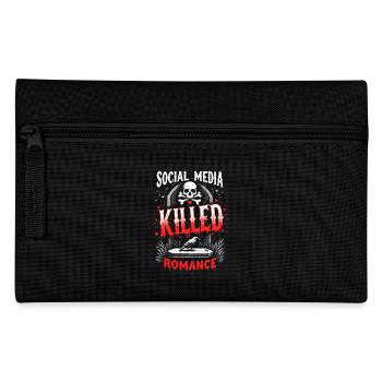 Social Media Killed the Romance | Relationship - Pencil Case - black - Front