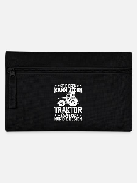 Studieren kann jeder traktor fahren nur die besten - Federtasche - Schwarz